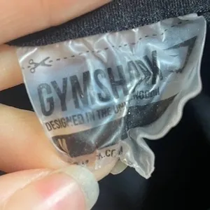 Gymshark Black Cropped Long Sleeve‎ Thumbhole Athletic Top Medium thumbnail 2