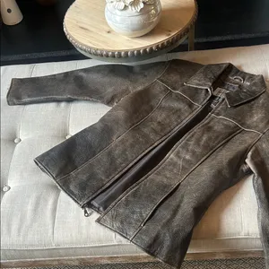 Pelle Studio Wilson’s Leather Thinsulate 3M 100% Brown Leather Acid Washed thumbnail 8