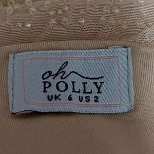 Oh Polly LA DÉSIRADE Cream Pearl Beaded Embellished Crop Top & Midi Skirt Set 2 thumbnail 7