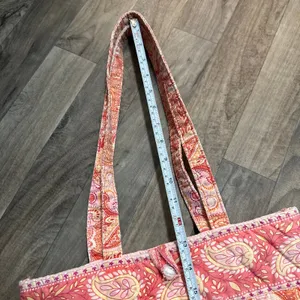 Vintage Vera Bradley Retired Sherbet Paisley Quilted Tote Bag Shoulder Purse thumbnail 4