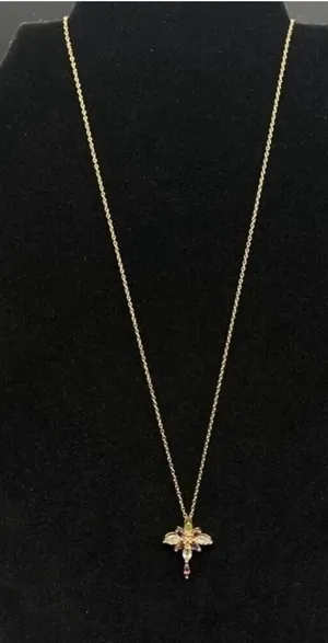 Precious Stone 925 Cross Pendant & Necklace thumbnail 1