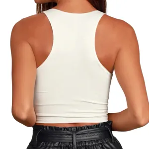 NWT Lulus Feel Like Dancing White Jersey Knit Crop Top Womens Size Small thumbnail 2
