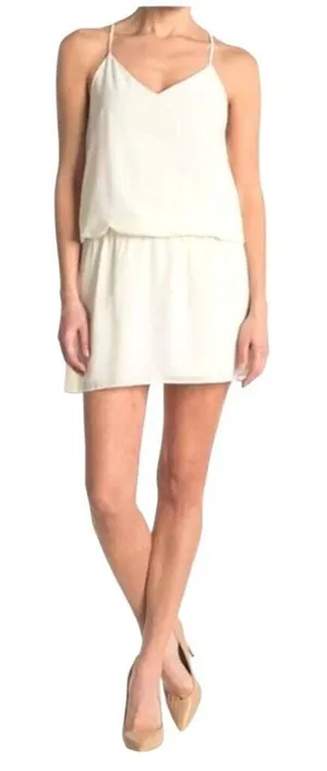 Haute Hippie Caitlyn Dress Women Medium Ivory‎ Mirage Strappy Back Micro Mini thumbnail 1