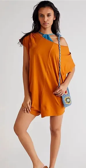 Free People Beach Ice Cream Romper Size Large thumbnail 1