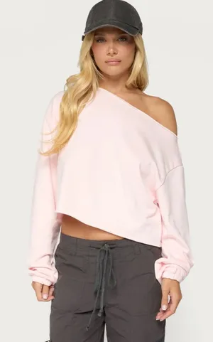 Edikted Off-The-Shoulder Sweater thumbnail 1