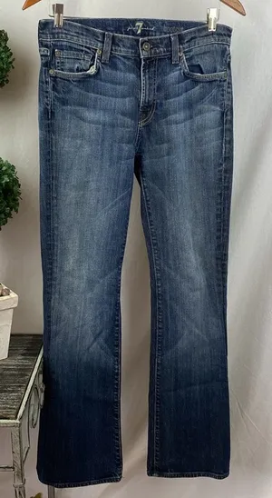 7 For All Mankind 7FAMK Blue Bootcut Jeans 30 thumbnail 1