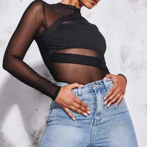 Sheer Mesh Black Long thumbnail 1