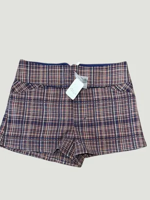 NWT Free People Clermont Micro Shorts in Navy Combo thumbnail 2