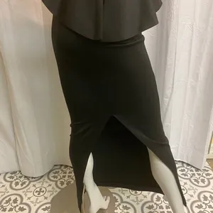 ‎BeBe Beautiful bodycon Black Floor Length Dress C26 thumbnail 6