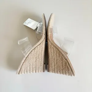 A New Day Ansel Clear PVC Double Band Open Toe Wedge Sandals Women's 9.5 NWT thumbnail 4