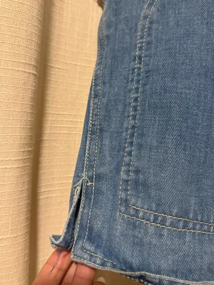GAP 70s/80s Blue Denim Button-Front Vest thumbnail 2