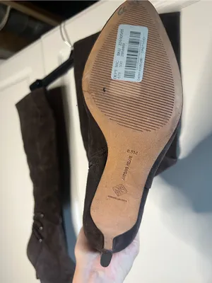 Y2K Antonio Melani Brown Suede Knee High Heeled Boots thumbnail 7