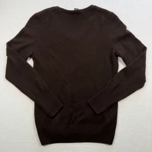Only Mine 100% Cashmere Sweater Women’s Small Brown 2-Ply V-Neck Pullover thumbnail 2