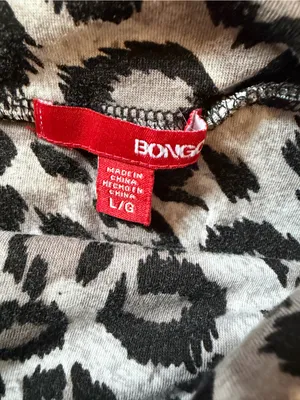 BONGO Leopard Print Mini Skirt - Black & White thumbnail 2