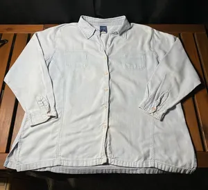 AE & Co. Light Blue Button-Up Shirt size XXL thumbnail 1