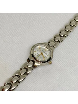 Vintage Jaclyn smith silver gold tone women’s watch 22mm quartz up to 7” running thumbnail 2