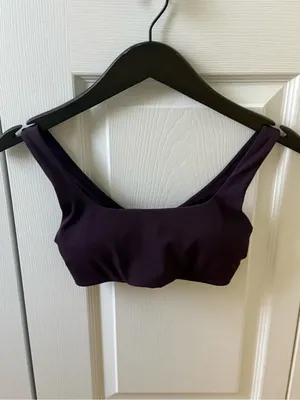 Aerie Offline Real Me XTRA Classic Sports Bra in Deep Plum thumbnail 2