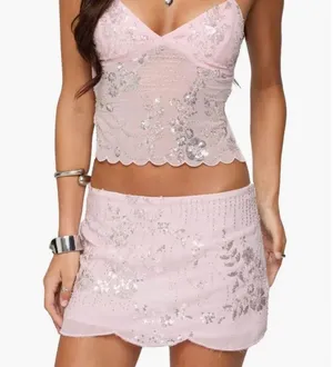 Edikted Glitter Skirt thumbnail 1