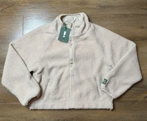 NWT Cozy Quarter Zip in Sand Tan Sherpa Fleece Size XS/S thumbnail 2