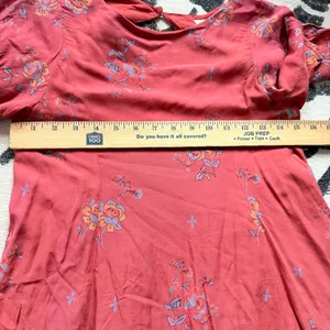Urban Outfitters Kimchi Blue Floral fields‎ dress Red size XS Cotton Open back thumbnail 5