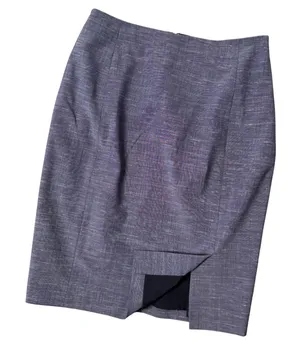 Antonio‎ Melani Blue Wool Blend Slub Pencil Skirt Size 6 Lined Career Office thumbnail 1