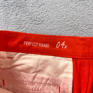 Gap Perfect Khaki Pants Womens 04R Lava Orange Flare Stretch‎ Chino Retro Bright thumbnail 5
