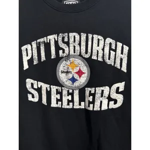 OTS Pittsburgh Steelers NFL Sweatshirt Distressed Graphic Pullover Football thumbnail 5
