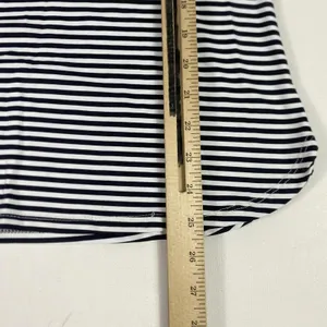 Anthonys Resort Wear Tunic Shirt‎ Womens Small Navy Stripe 3/4 Grommet Sleeve thumbnail 5