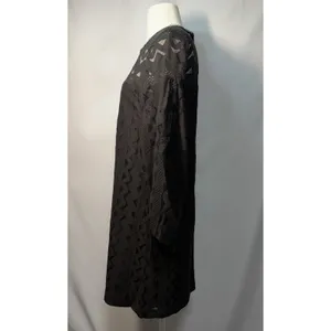 Laundry by Shelli Segal black lace long-sleeve mini Dress SIZE 4 thumbnail 2