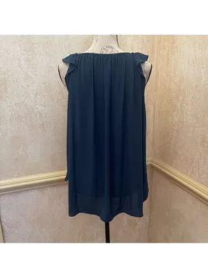 Ann Taylor LOFT Butterfly Sleeve Green Summer Blouse Size Small runs big thumbnail 5
