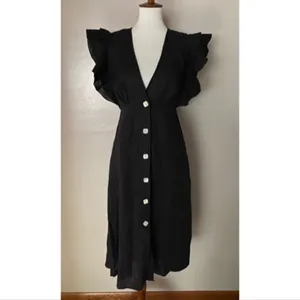 CHARLIE HOLIDAY Ruffled Cover-Up Midi Dress thumbnail 9