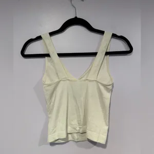 White ribbed old‎ navy stretch tank top thumbnail 3