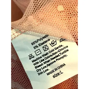 Pink Lace Swiss Dot on Mesh Lingerie Short Nightie size Large thumbnail 4
