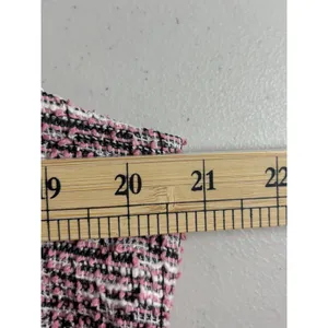 Karl Lagerfeld Paris Pink Tweed Pocket Dress 14‎ Jewel Buttons Sleeveless thumbnail 6