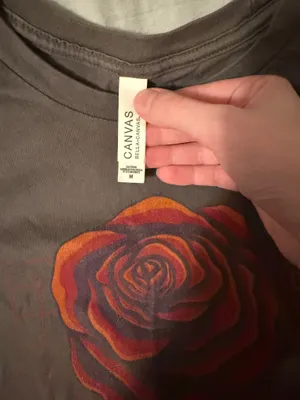 Canvas rose t shirt Gray Size M thumbnail 2