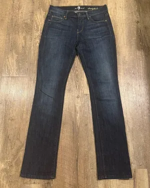 7 For All Mankind Women's Straight Leg Jean Dark Wash 24 thumbnail 2