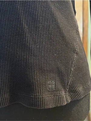 Sweaty Betty black ribbed long sleeve Henley size S athleisure lounge casual thumbnail 7