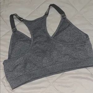 Puma Dark Heather Gray Racerback Sports Bra XL thumbnail 4
