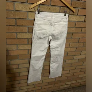 NWT MNG Mango Sienna Flare Cropped Jeans White Raw Hem Women’s Size 2 thumbnail 7
