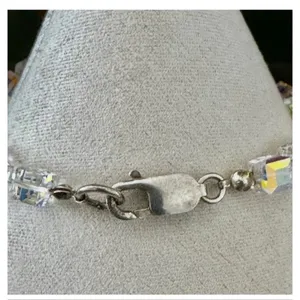 Faceted Crystal Cube Bracelet Sterling Silver Clasp thumbnail 4