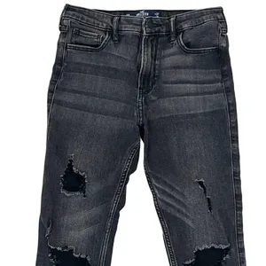 Hollister Juniors 5R Jeans Black High Rise Super Skinny Distressed Stretch thumbnail 3