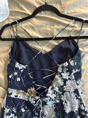Two Sisters Navy Floral Maxi Dress thumbnail 4