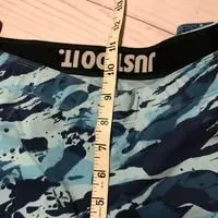 Wmns NIKE Blue Paint Camo Athletic Capri leggings pants L blue dri fit fold down thumbnail 9