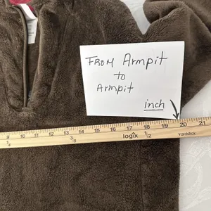 The North Face Size-L/G Womens Brown Fleece 1/4 Zip‎ Pullover Jacket thumbnail 3
