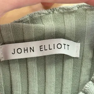 John‎ Elliott Women's Ribbed Knit Mock Neck Top in Soft Green Stretch Small thumbnail 6