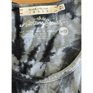 Alice‎ + Olivia Jeans Rolling Stones Sleeveless Tee Tank Medium/Large Tie Dye thumbnail 4