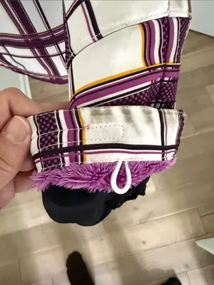 Ski Plaid Hooded Snow Jacket in Purple & White thumbnail 8