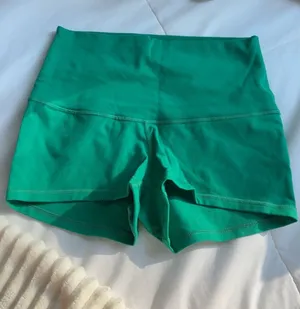 Lululemon high rise green shorts size 2  thumbnail 1