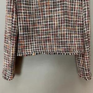 Calvin Klein Tweed Blazer Open Front Frayed Edges Size 14 Women Office Attire‎ thumbnail 7