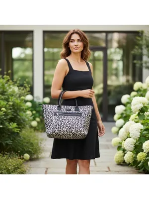 Trina Turk Leopard Print Tote Bag Detachable Strap OS NWT thumbnail 6